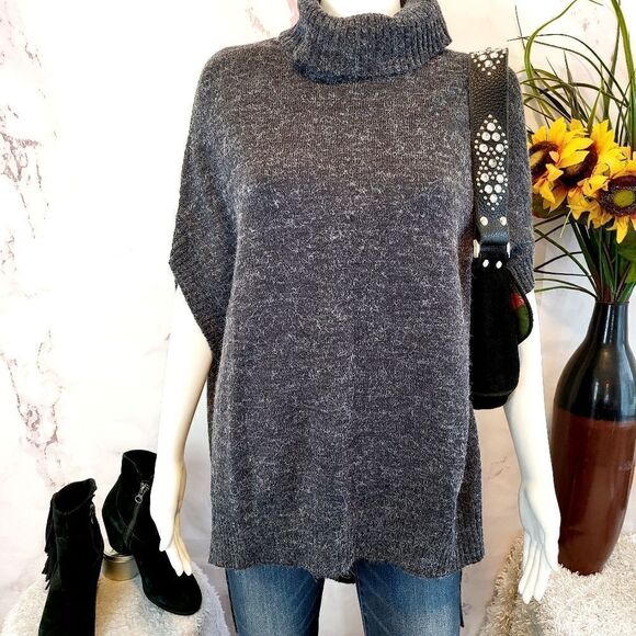 BCBGMAXAZRIA kimono poncho cowl neck sweater - Picture 2 of 7